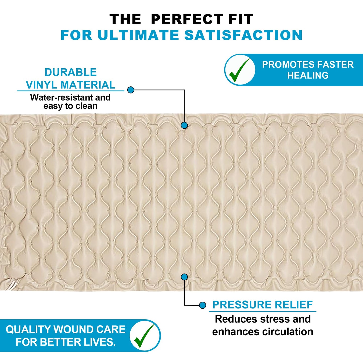 MedVance Premium Alternating Air Pressure Mattress Pad with Pump