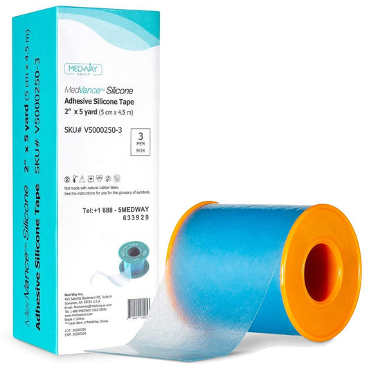 MedVance Silicone Tape , 2" Width, 5 Yards, 3 Pack
