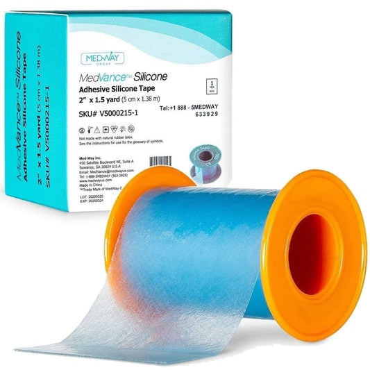 MedVance Silicone Tape 2" Wide Soft with Perforation and Cuttable (1 Pack, 1.5 Yards)