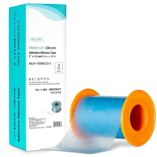 MedVance Silicone Tape 2" Wide Soft with Perforation and Cuttable (3 Pack, 1.5 Yards)