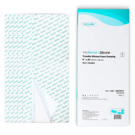 MedVance Silicone Adhesive Transfer Dressing, 8"x20", Box of 5