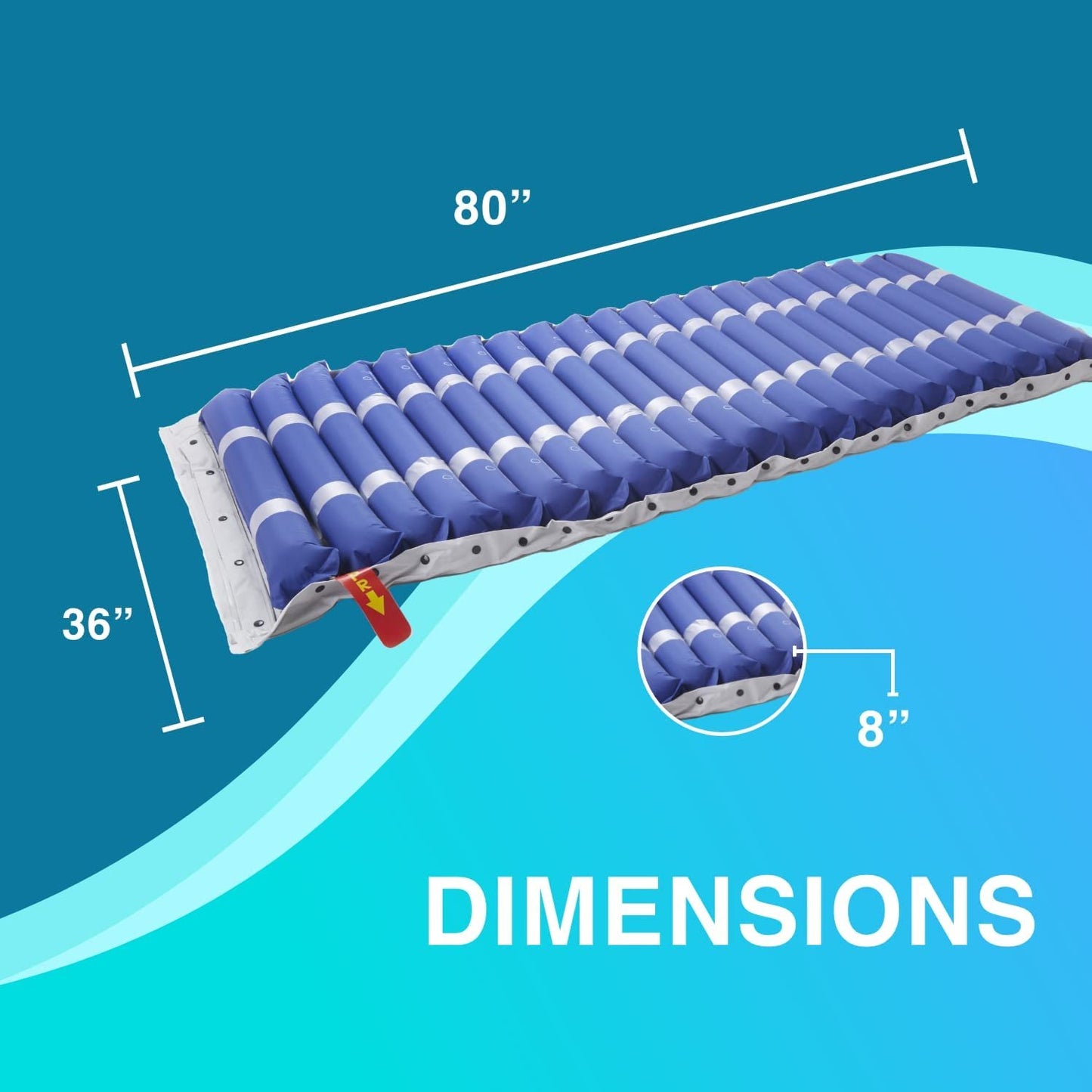 MedVance Comfort Alternating Air Pressure Mattress Pad with Ultra Quiet Alternating Pump (Mattress & Pump only) | Pressure Sore/Ulcer Prevention and Relief | Use on Medical, Hospital, or Standard Bed