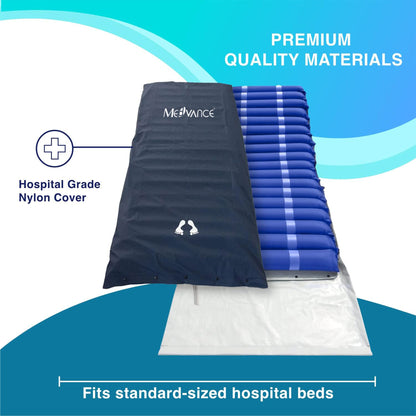 MedVance Comfort Alternating Air Pressure Mattress Pad with Ultra Quiet Alternating Pump (Mattress & Pump only) | Pressure Sore/Ulcer Prevention and Relief | Use on Medical, Hospital, or Standard Bed