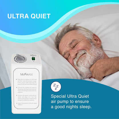 MedVance Comfort Alternating Air Pressure Mattress Pad with Ultra Quiet Alternating Pump (Mattress & Pump only) | Pressure Sore/Ulcer Prevention and Relief | Use on Medical, Hospital, or Standard Bed