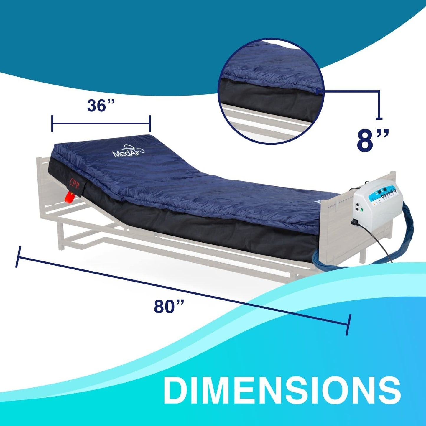 MedAir Elite- Mattress and Pump With Integrated Cavity