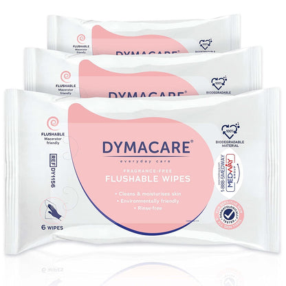 DYMACARE Flushable Wet Wipes- 3 Packs