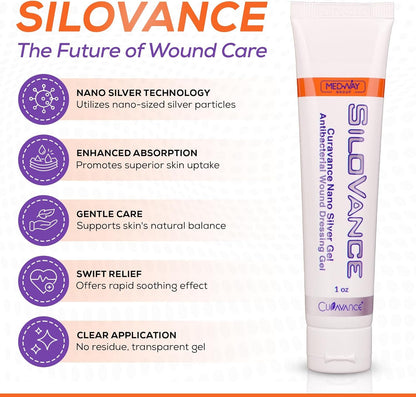 CuraVance SiloVance Nano Silver Gel 1oz- 3 Pack