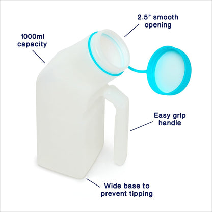 MedVance 1000ml Premium Urinals for Men, 1 Pack