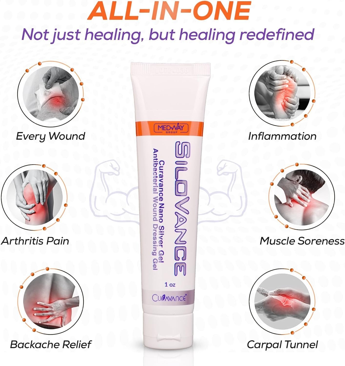 CuraVance SiloVance Nano Silver Gel 1oz- 3 Pack