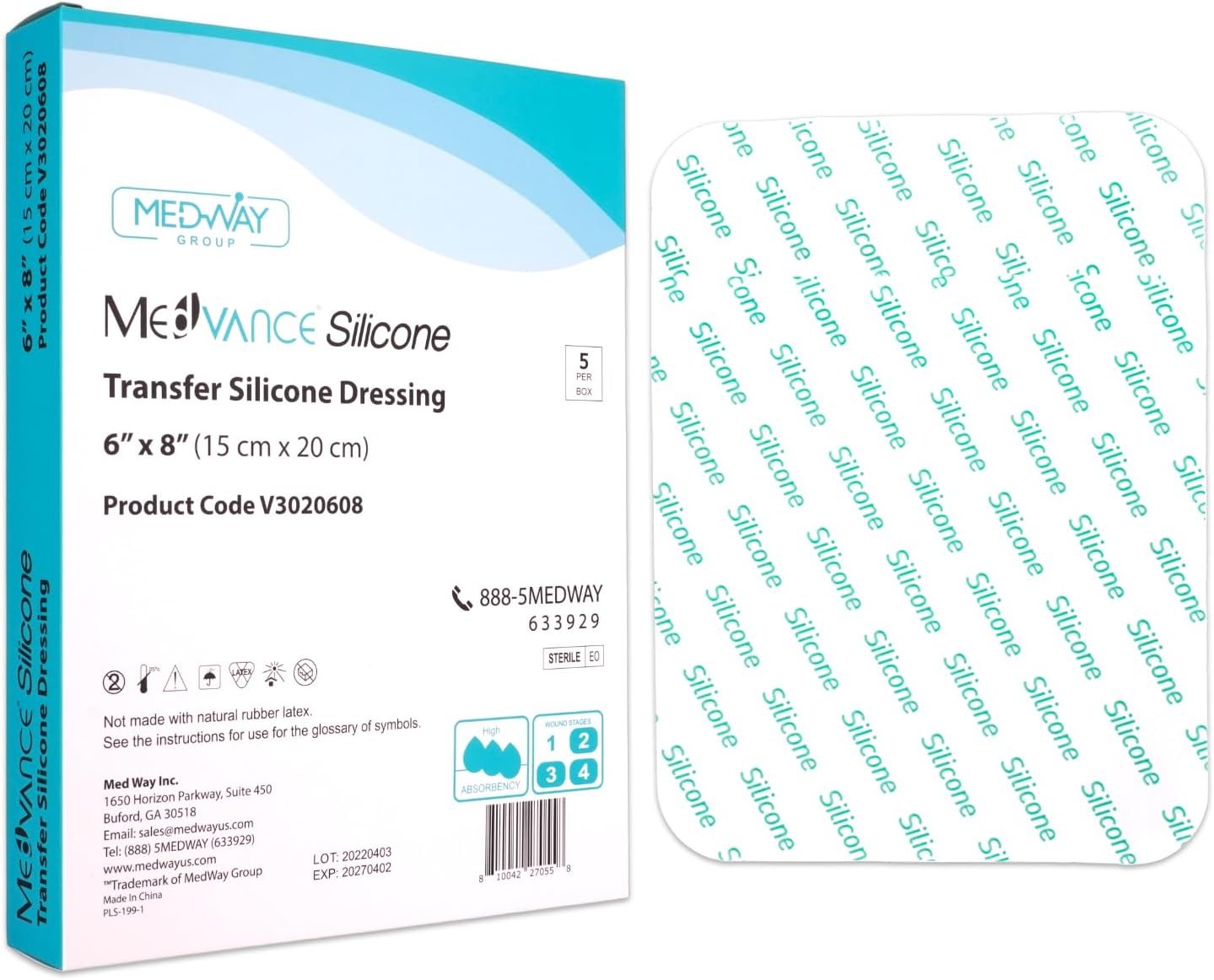 MedVance Silicone Adhesive Transfer Dressing 6x8 Box Of 5 Medvance   Medium 8edaaf96 Dbab 4188 95d2 B564a67d2c62 