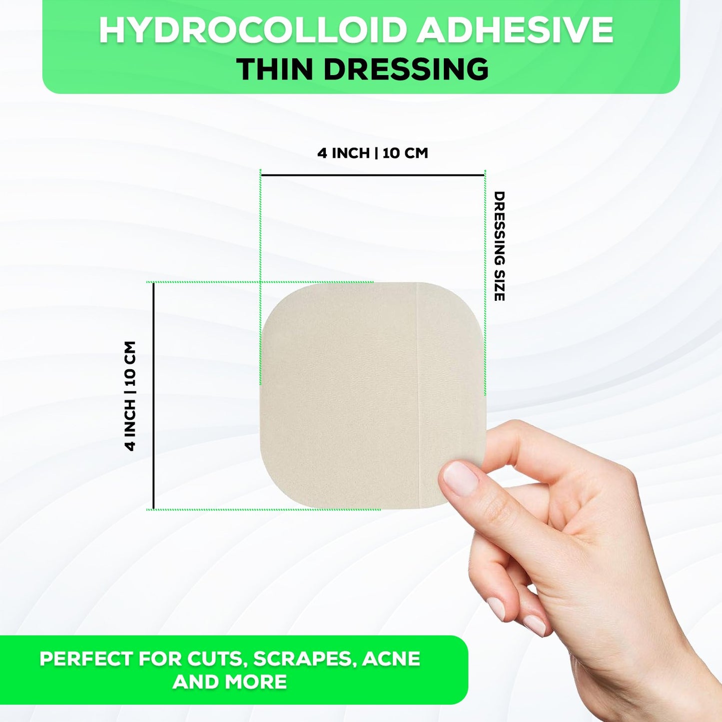 MedVance Hydrocolloid Thin Adhesive Wound Dressing, 6"X 6", Box of 5