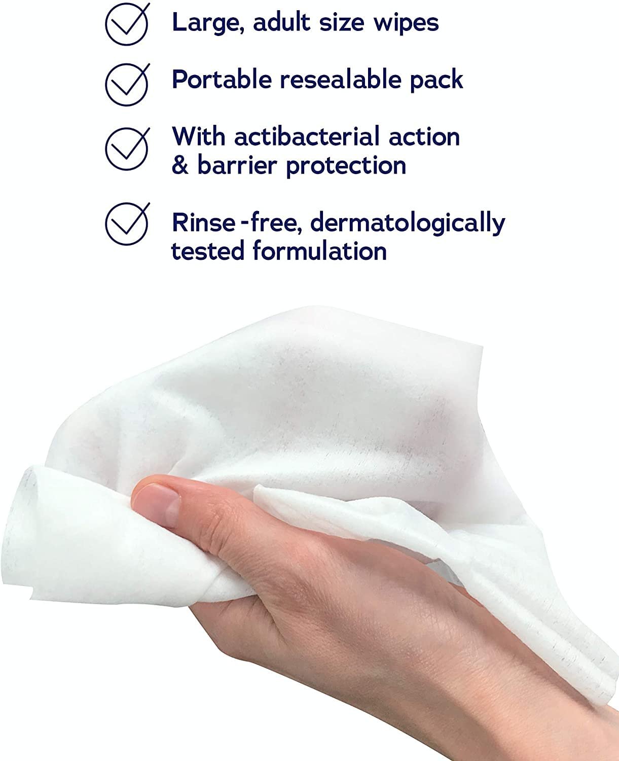 DYMACARE 5 in 1 Continence Care Wipes-  3 Packs