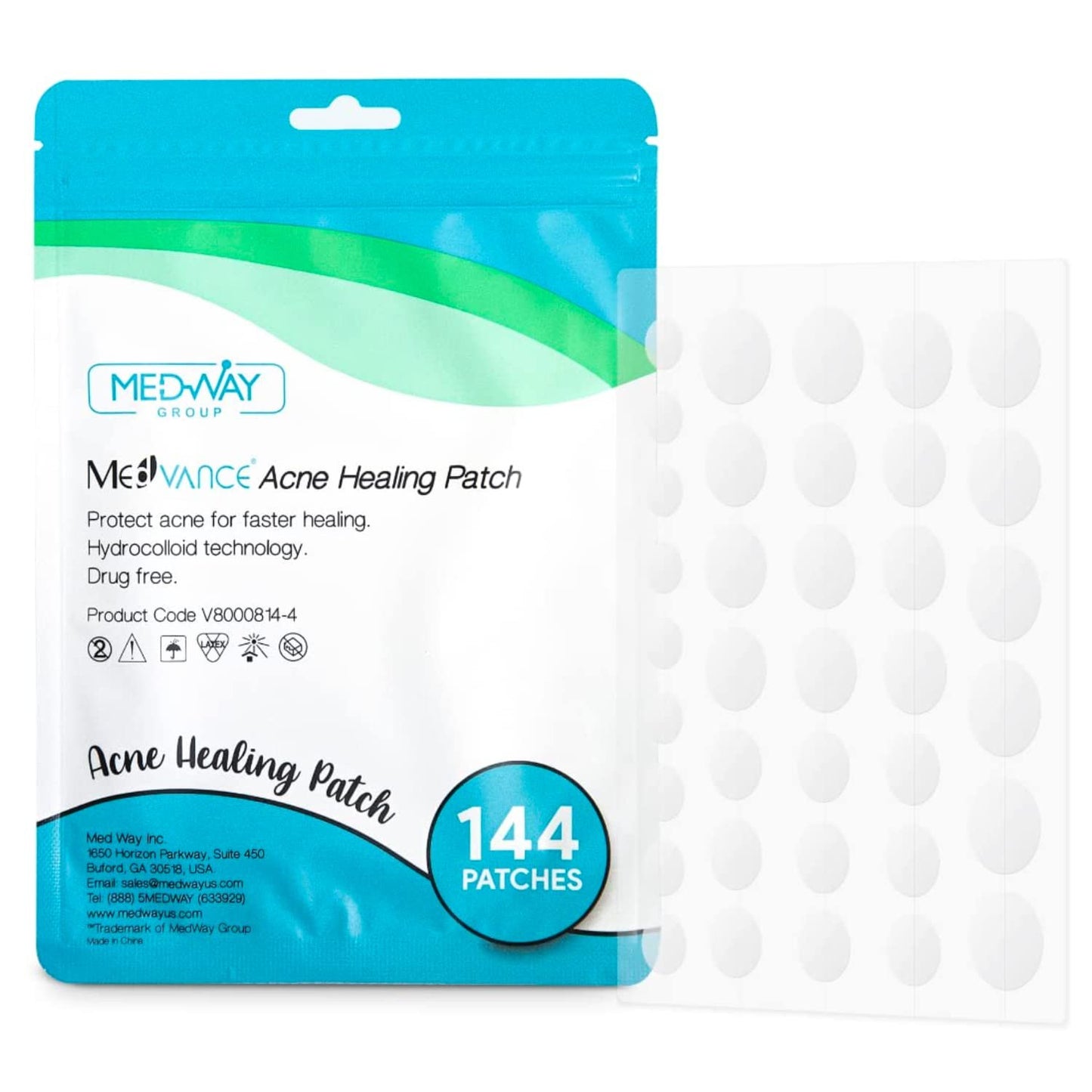 MedVance Hydrocolloid Acne Pathces, 144 Count