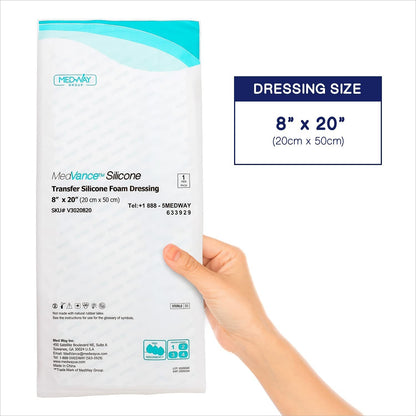 MedVance Silicone Adhesive Transfer Dressing, 8"x20", Box of 5