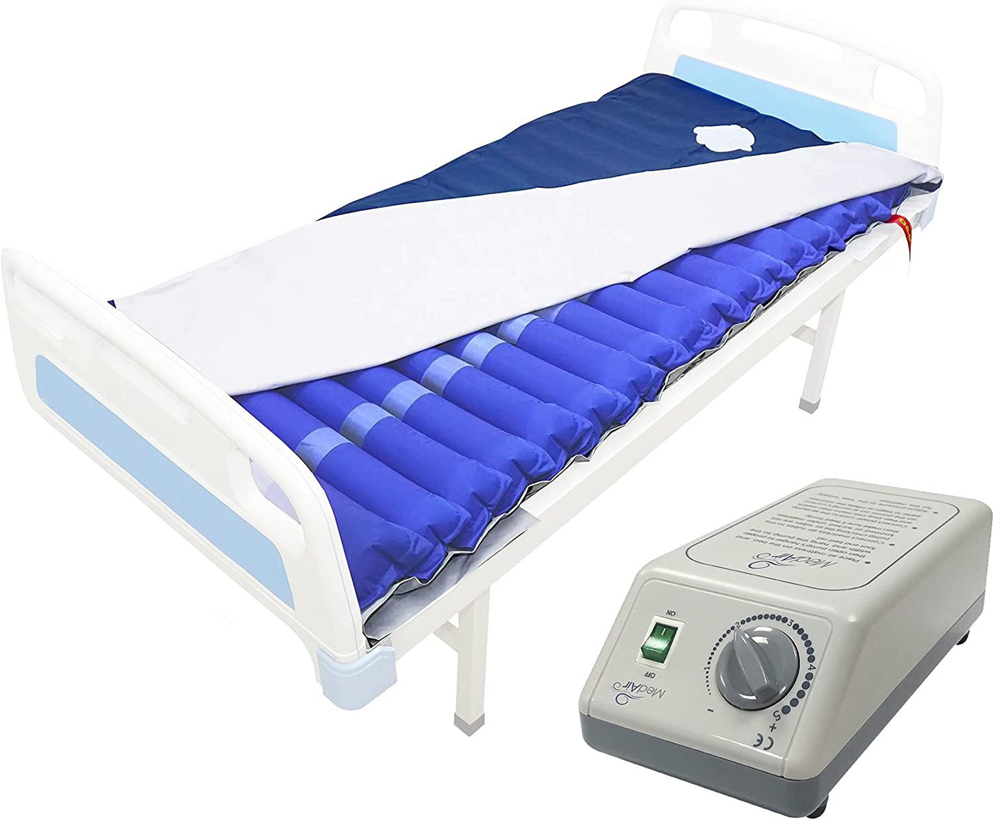 MedVance Comfort Alternating Air Pressure Mattress Pad with Ultra Quiet Alternating Pump (Mattress & Pump only) | Pressure Sore/Ulcer Prevention and Relief | Use on Medical, Hospital, or Standard Bed