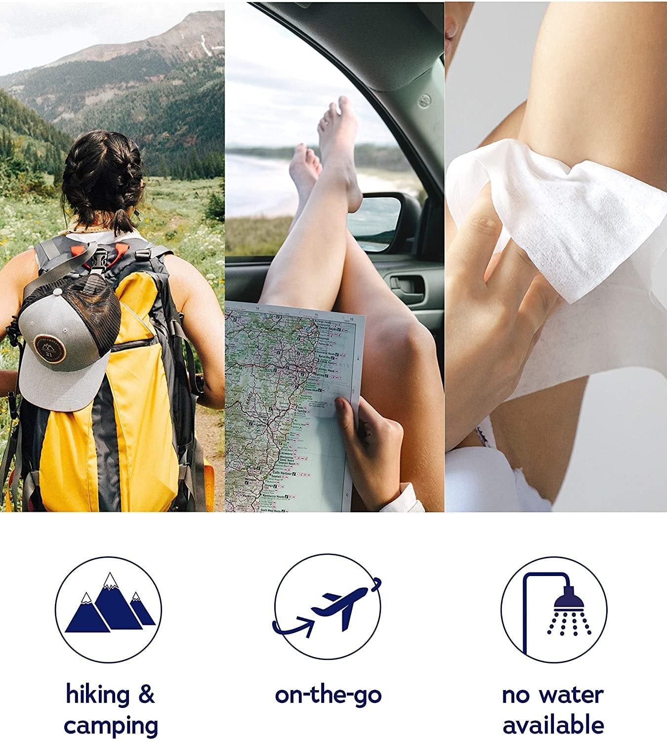 DYMACARE 5 in 1 Continence Care Wipes-  3 Packs